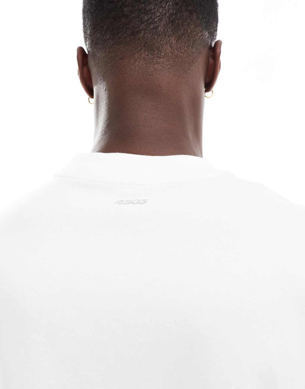 ASOS 4505 Icon oversized training T-shirt with quick dry in white  Product Image