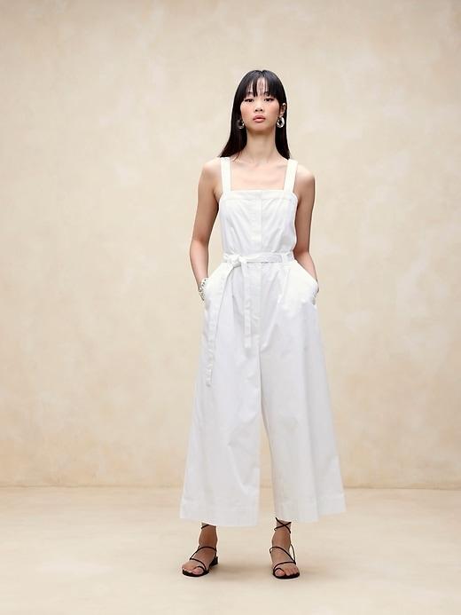 Cotton Wide-Leg Jumpsuit Product Image