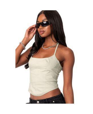 Womens Emmeline bustier lace up corset top Product Image