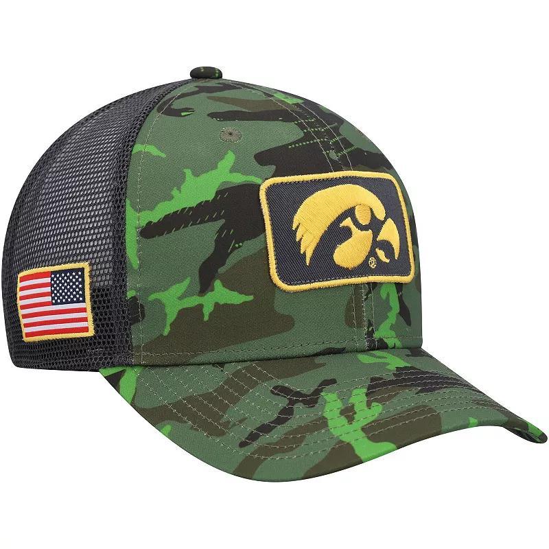 Mens Nike Camo/Black Iowa Hawkeyes Classic99 Veterans Day Trucker Snapback Hat Product Image