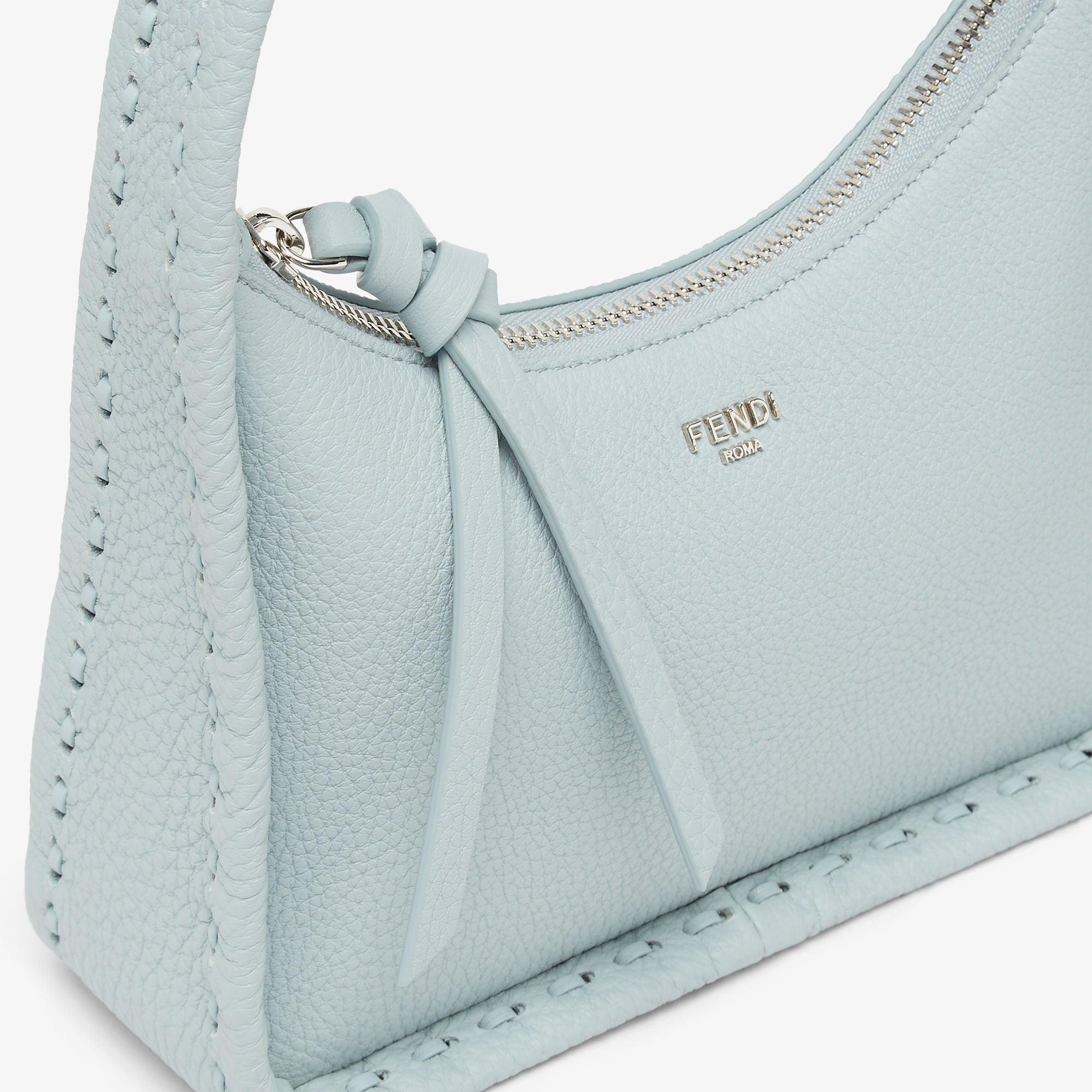 Mini FendessenceSmall light blue Selleria bag with 264 hand-sewn topstitches Product Image