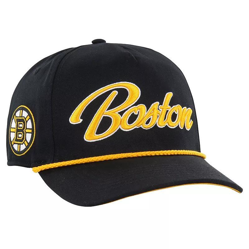 Mens 47 Boston Bruins Overhand Logo Side Patch Hitch Adjustable Hat Product Image