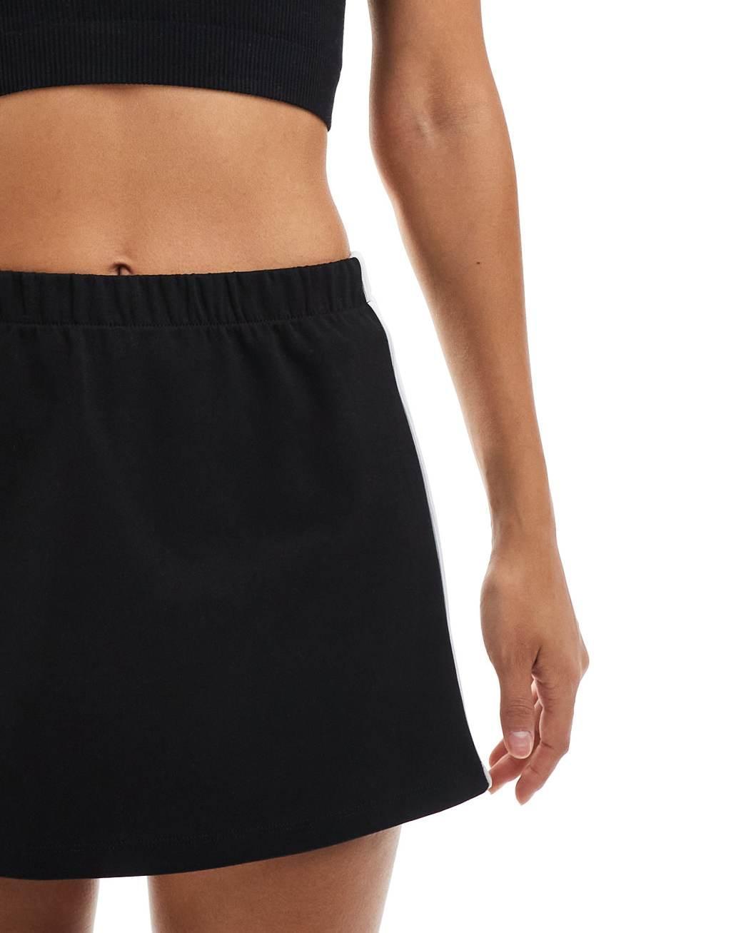 Cotton On sporty jersey mini skirt in black Product Image