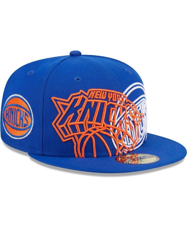 Mens New Era Blue New York Knicks Game Day Hollow Logo Mashup 59FIFTY Fitted Hat Product Image