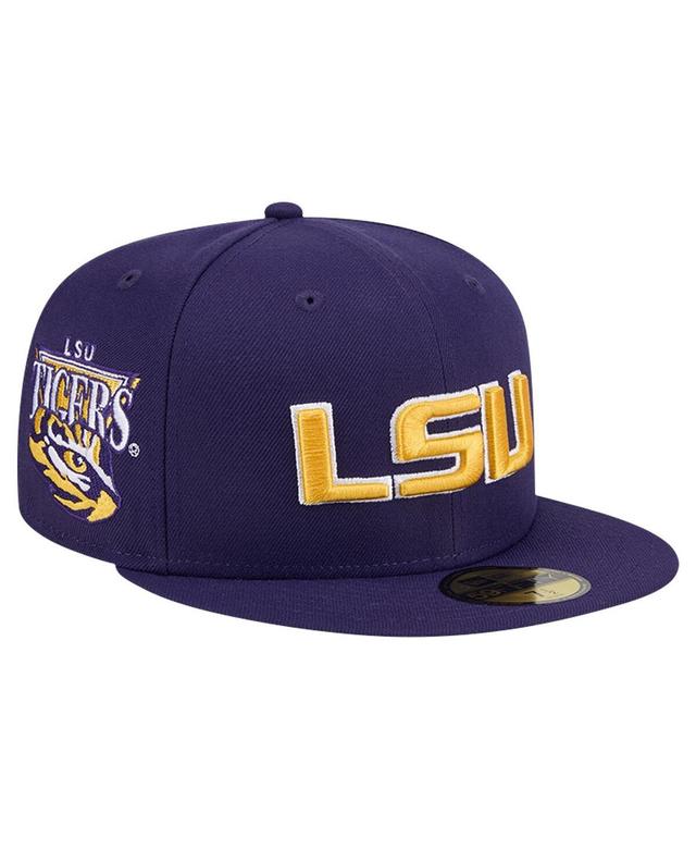 New Era Mens Purple Lsu Tigers Throwback 59fifty Fitted Hat Product Image