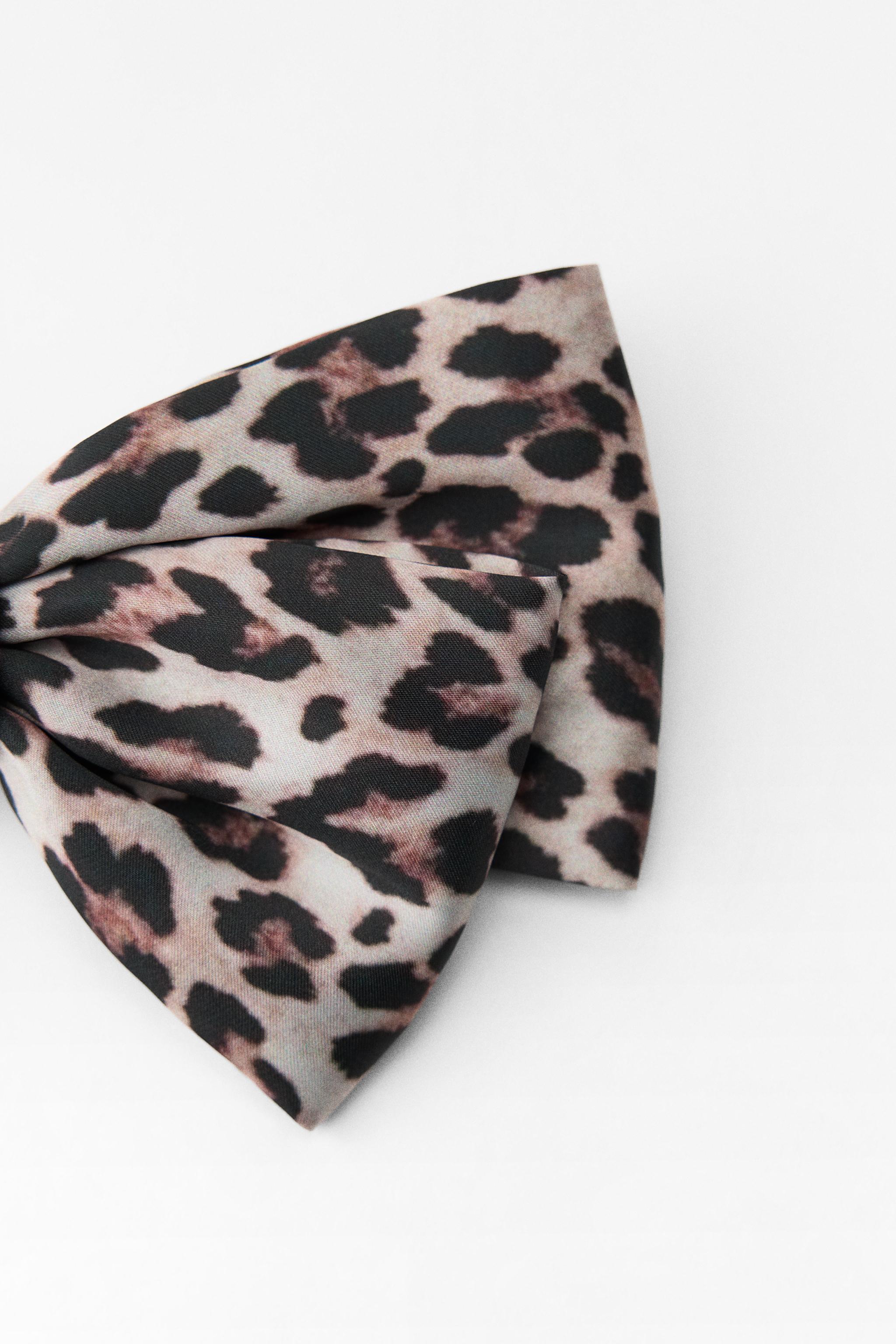 ANIMAL PRINT BOW HAIR CLIP Product Image