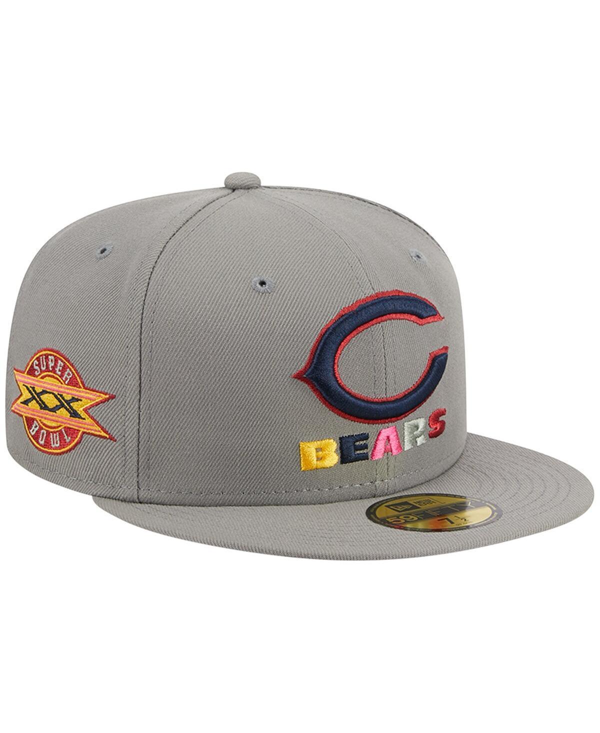 Mens New Era Gray Chicago Bears Color Pack 59FIFTY Fitted Hat Product Image