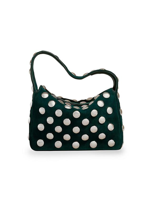 Womens Elena Studded Suede Top Handle Bag Product Image