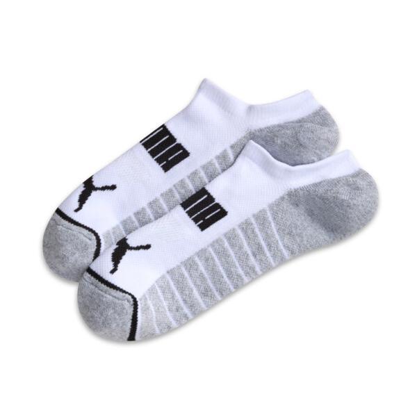 PUMA Men's Terry Low Cut Socks (3 Pairs) in White/Black Product Image