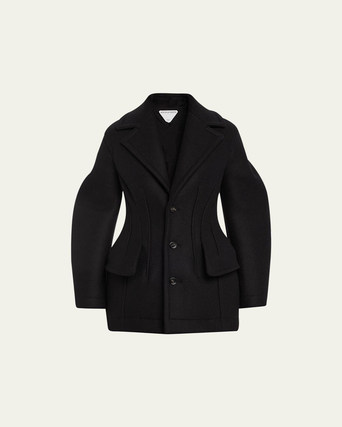 Circle-Cut Wool Blazer Jacket product image