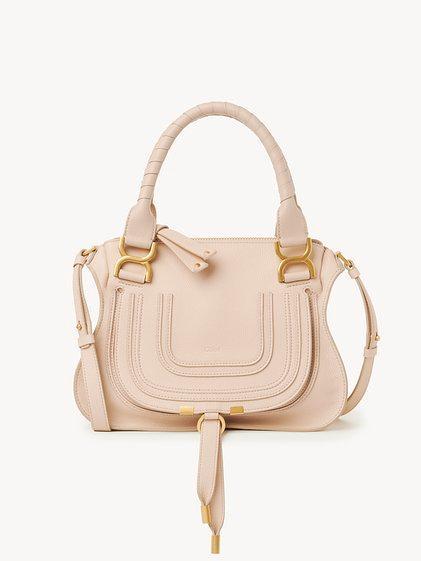 Small Marcie double carry bag in grained leather Product Image