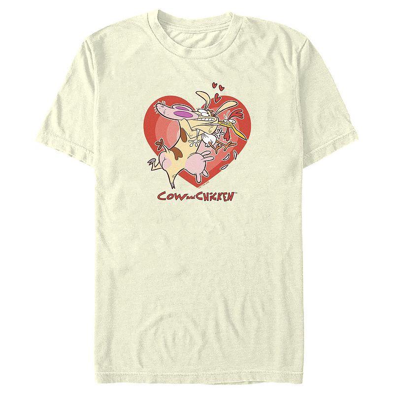 Mens Cow & Chicken Valentines Hug Graphic Tee Product Image