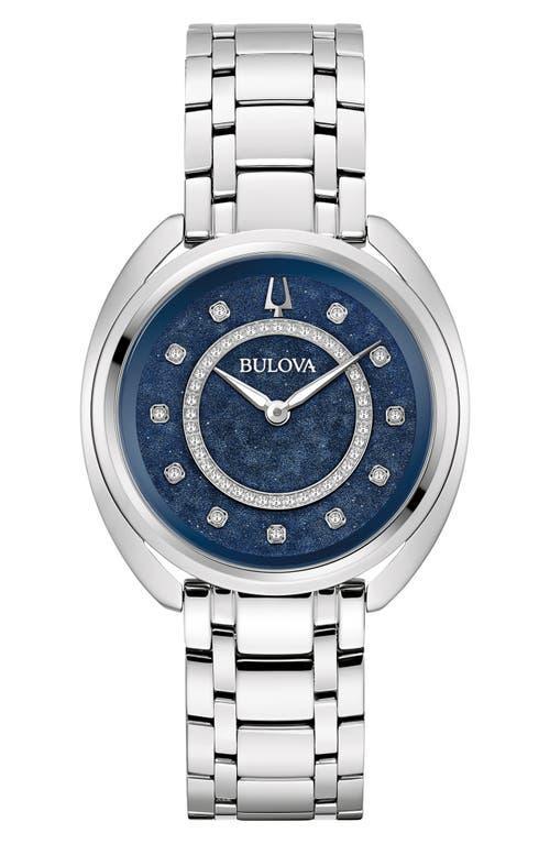 Bulova Womens Duality Diamond (1/8 ct. t.w.) Stainless Steel Bracelet Watch Box Set 34mm Product Image