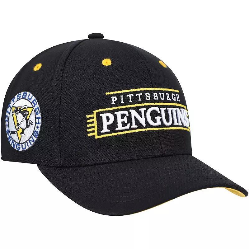 Men's Mitchell & Ness Black Pittsburgh Penguins LOFI Pro Snapback Hat Product Image