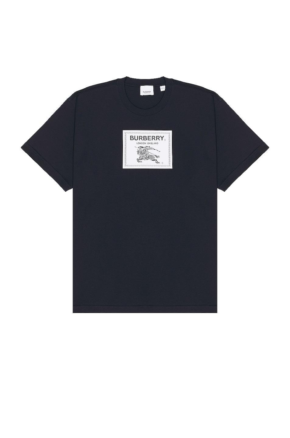 Burberry Roundwood Label T-shirt in Navy Product Image