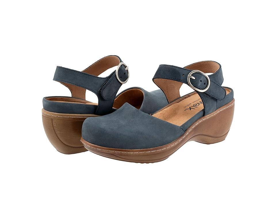 SoftWalk Mabelle Nubuck Suede Ankle Strap Clogs Product Image