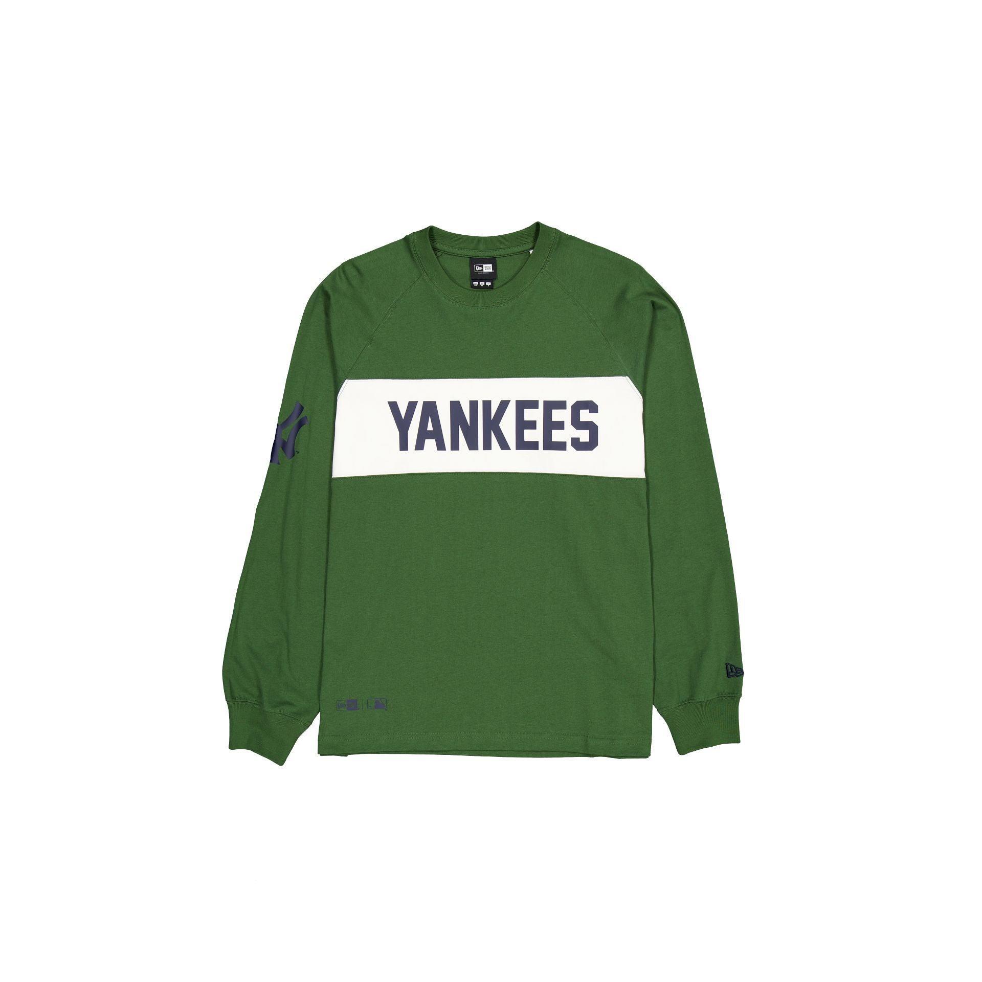 New York Yankees Color Block Douglas Fir Long Sleeve T-Shirt Male Product Image