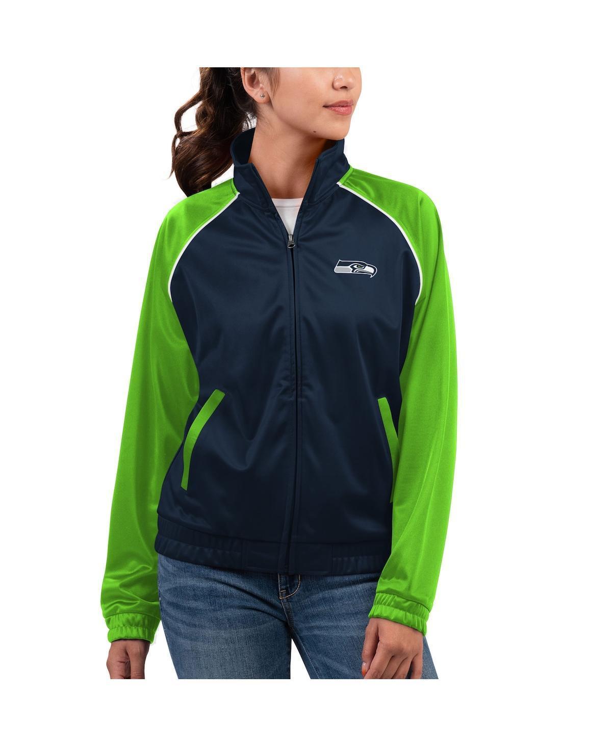 Womens G-iii 4Her by Carl Banks Navy Seattle Seahawks Showup Fashion Dolman Full-Zip Track Jacket Product Image