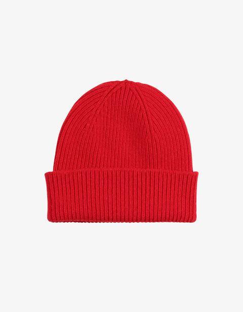 Merino Wool Beanie - Scarlet Red Product Image