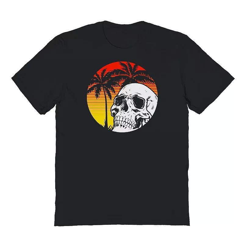 Mens Tropical Skull Graphic Tee Product Image