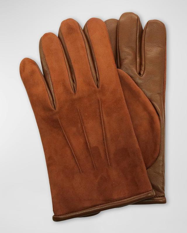 Mens Suede & Smooth Leather Gloves Product Image