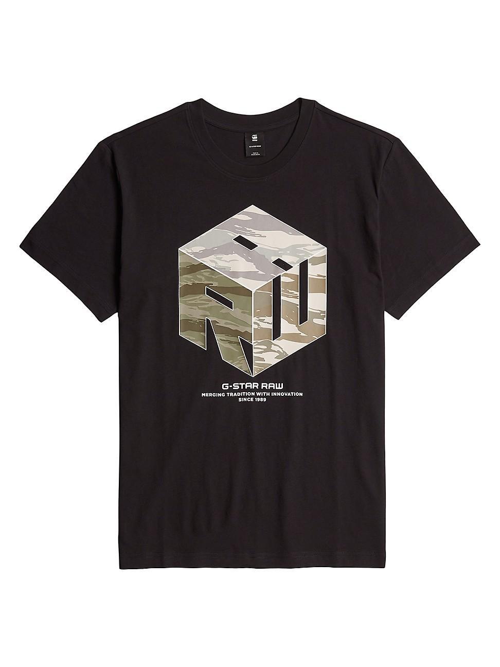 Mens Cube Cotton T-Shirt Product Image