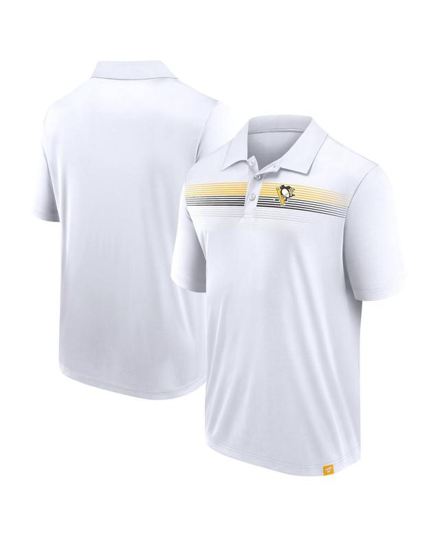 Mens Fanatics White Pittsburgh Penguins Victory For Us Interlock Polo Shirt Product Image