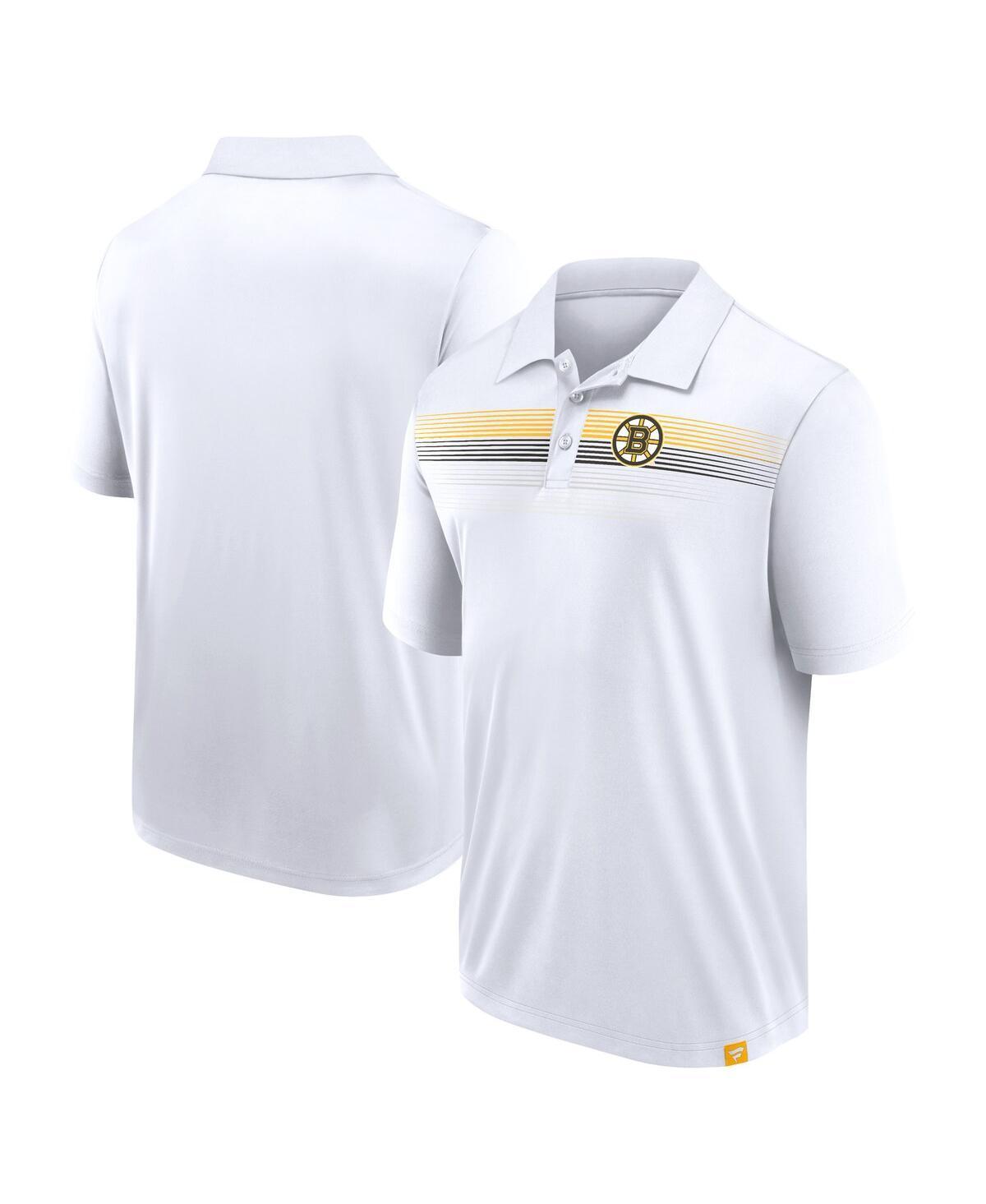 Mens Fanatics White Boston Bruins Victory For Us Interlock Polo Shirt Product Image