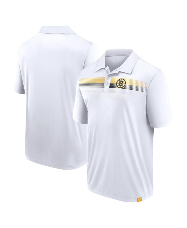 Mens Fanatics White Boston Bruins Victory For Us Interlock Polo Shirt Product Image