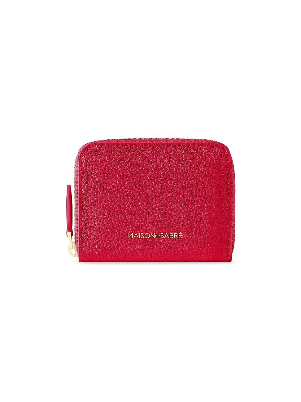 Womens Small Leather Zipped Wallet Product Image