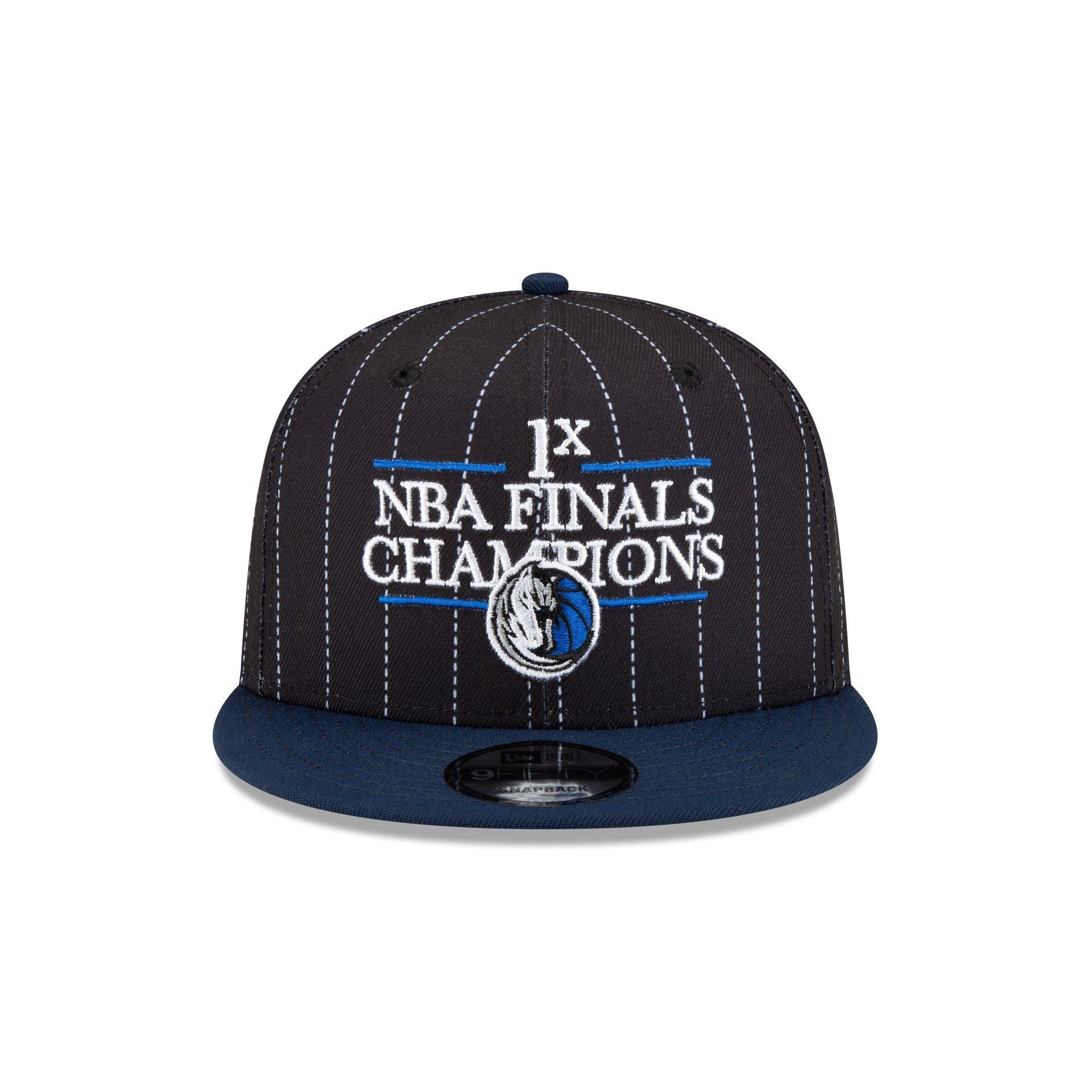 Just Caps NBA Champion Pinstripe Dallas Mavericks 9FIFTY Snapback Hat Male Product Image