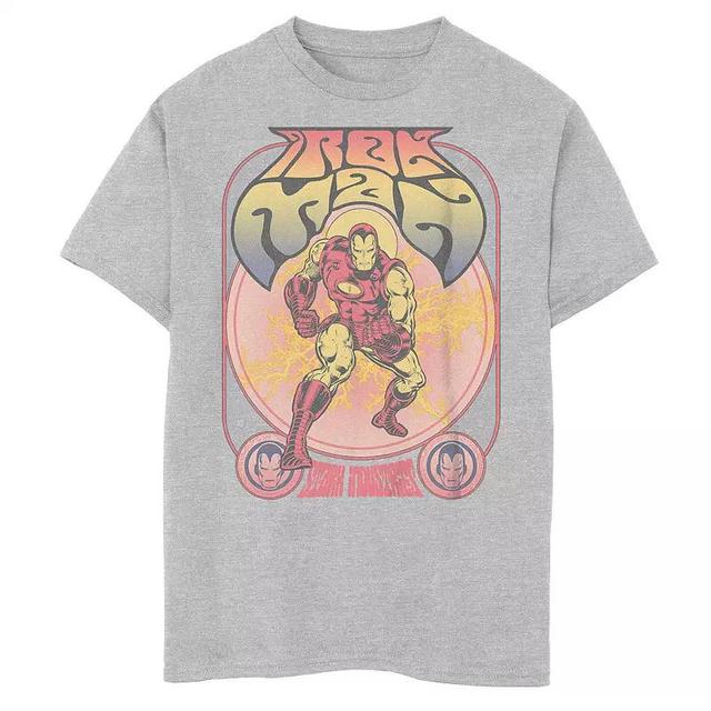 Boys 8-20 Marvel Comics Retro Iron Man Stark Industries Graphic Tee, Boys Athletic Grey Product Image