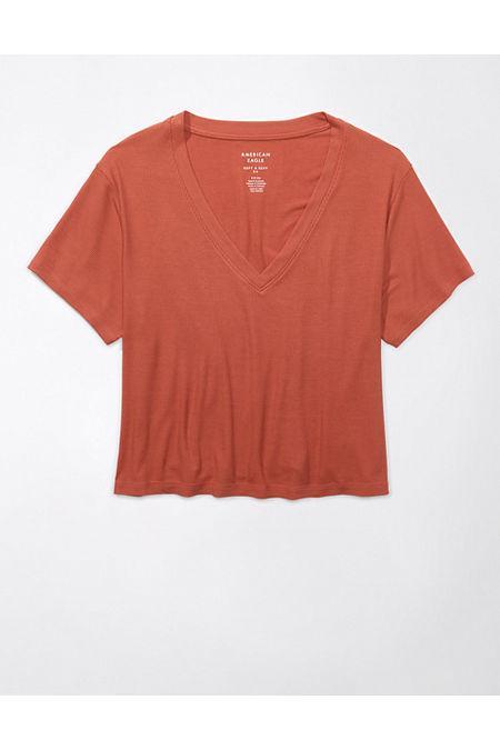 AE Soft Sexy Cropped V-Neck T-Shirt Womens Product Image