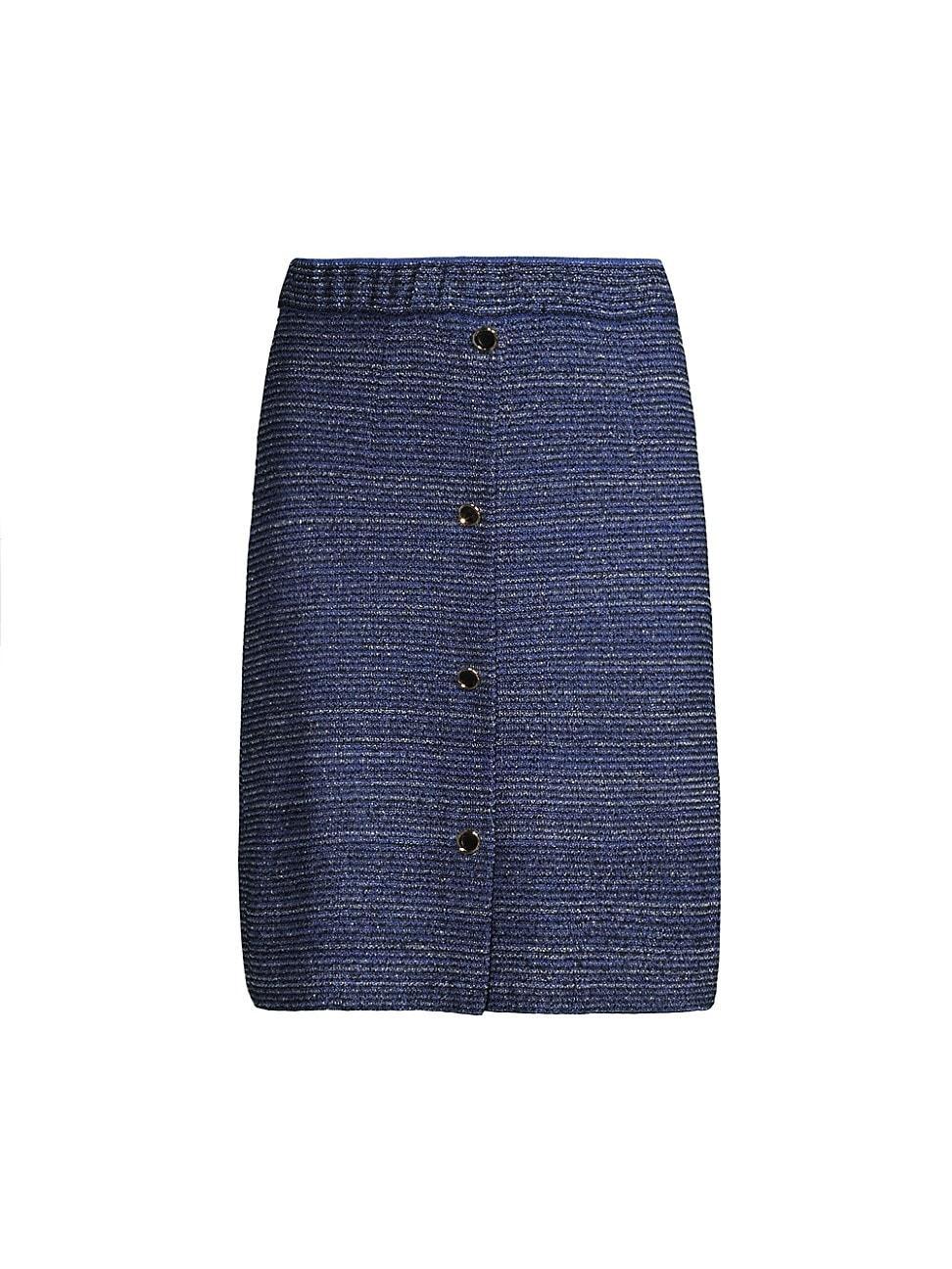 Womens Shimmer Tweed Knit Miniskirt Product Image