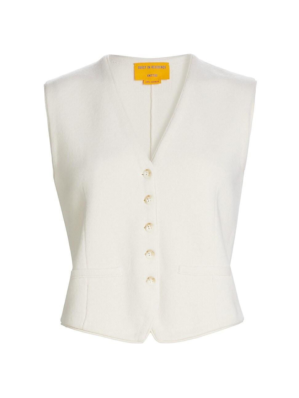 Womens Cashmere Knit Tailored Vest Product Image