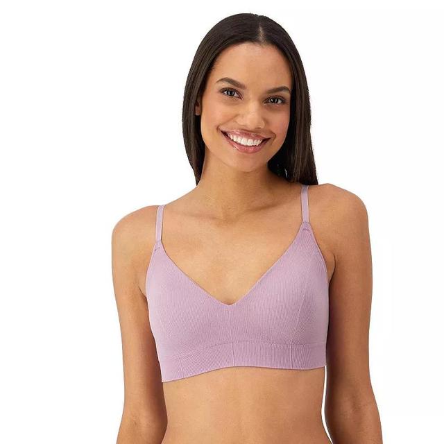 Maidenform M Wireless Stretch Rib Bralette DM2303, Womens White Product Image