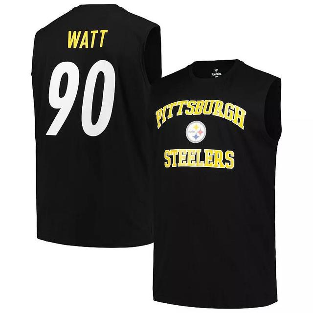 Mens Fanatics Branded T.J. Watt Pittsburgh Steelers Big & Tall Muscle Tank Top Product Image