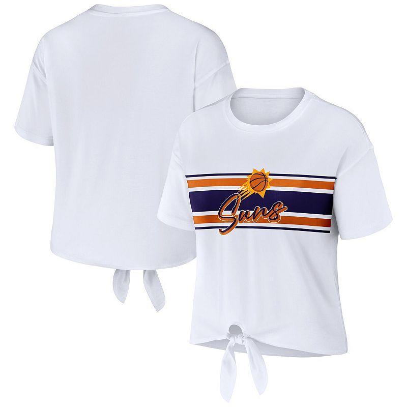 Womens WEAR by Erin Andrews White Phoenix Suns Tie-Front T-Shirt product image