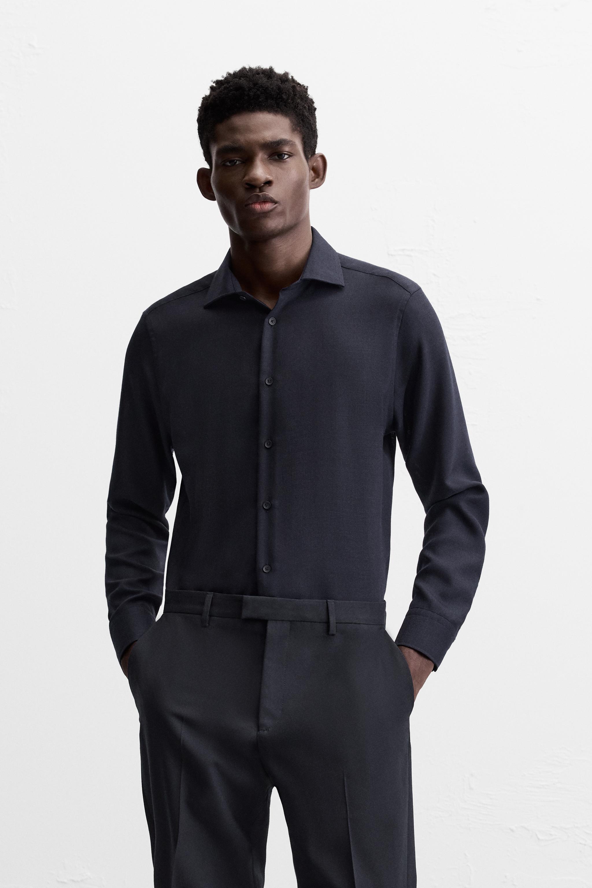 SLIM FIT WOOL BLEND SHIRT Product Image