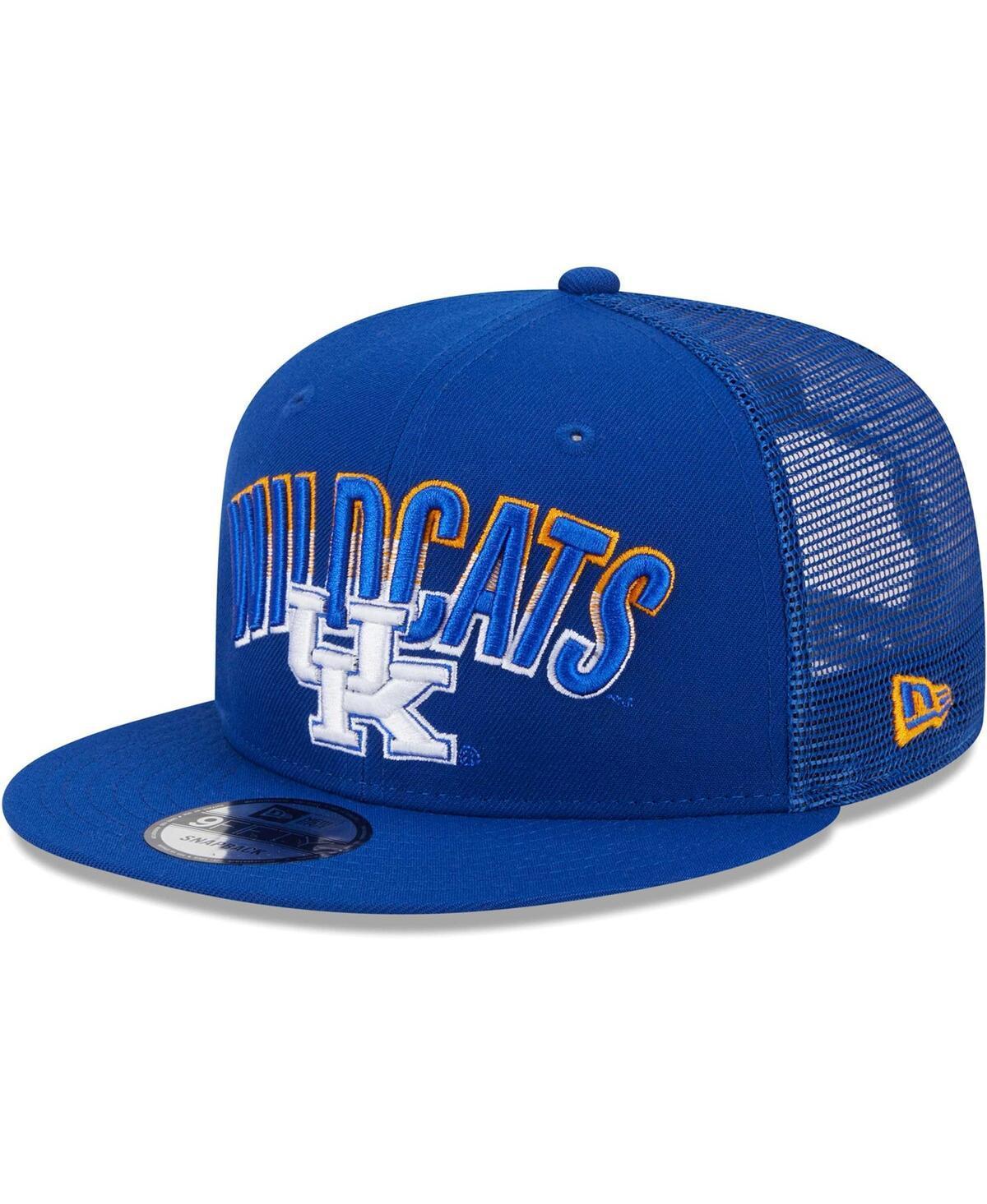 Mens New Era Royal Kentucky Wildcats Grade Trucker 9FIFTY Snapback Hat Product Image