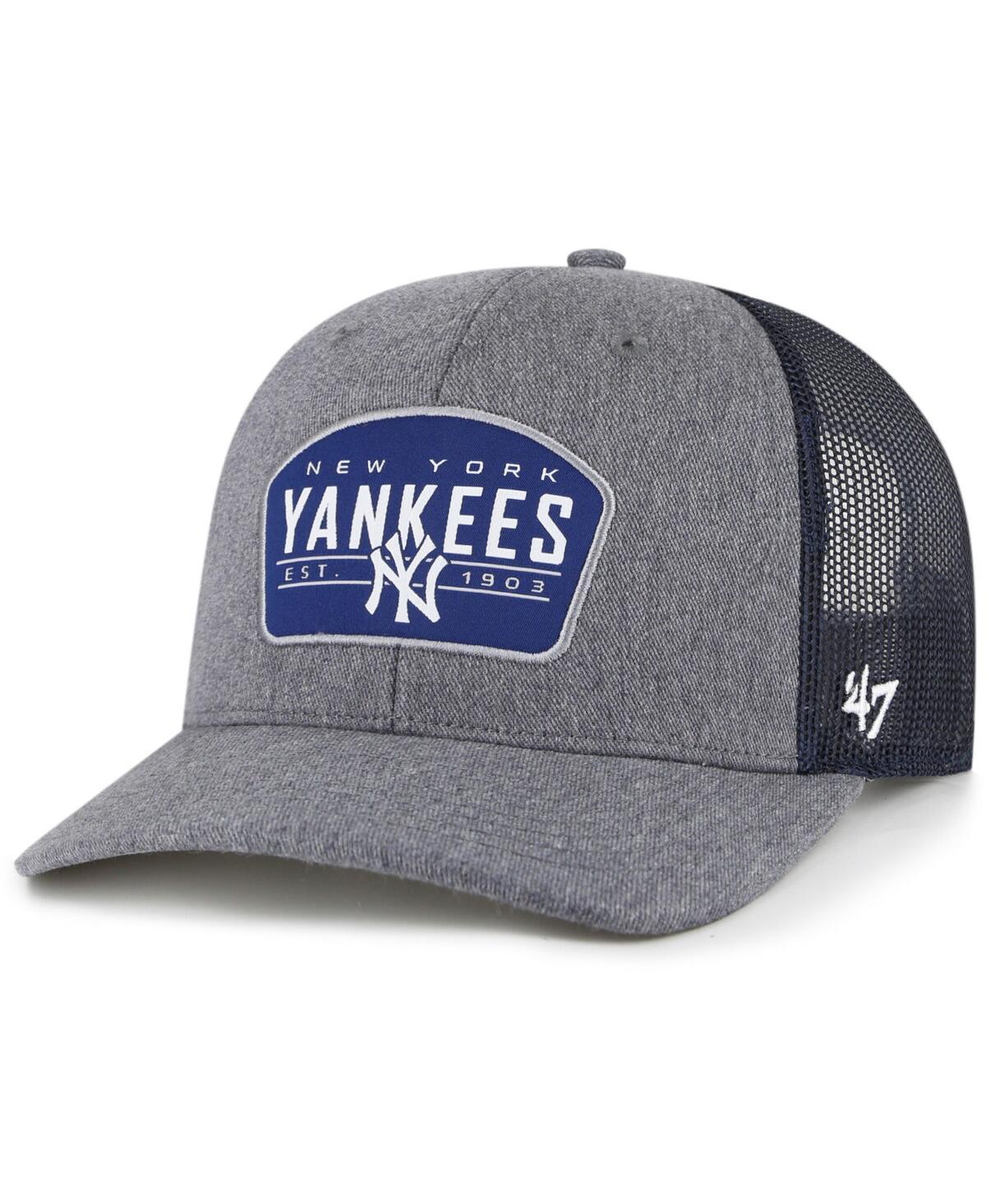 Mens 47 Brand Charcoal New York Yankees Slate Trucker Snapback Hat - Charcoal Product Image