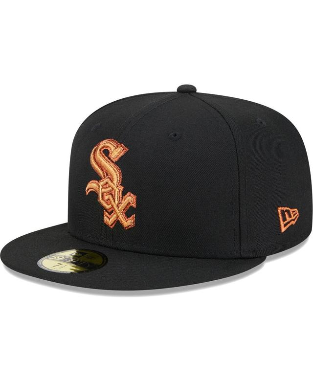 Mens New Era Black Chicago White Sox Metallic Pop 59FIFTY Fitted Hat Product Image