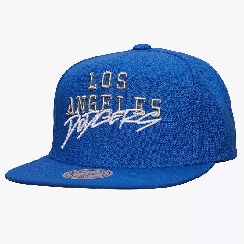 Mens Mitchell & Ness Royal Los Angeles Dodgers Team Tagged Snapback Hat Product Image