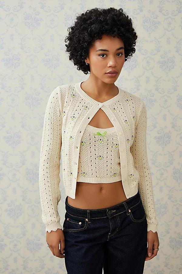 Kimchi Blue Embroidered Cardigan Womens at Urban Outfitters Product Image