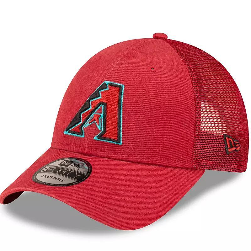 Mens New Era Red Arizona Diamondbacks Trucker 9FORTY Adjustable Hat Product Image