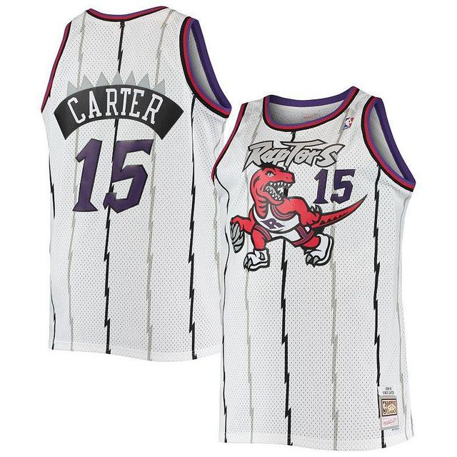 Mens Mitchell & Ness Vince Carter White Toronto Raptors Big & Tall Hardwood Classics Swingman Jersey Product Image