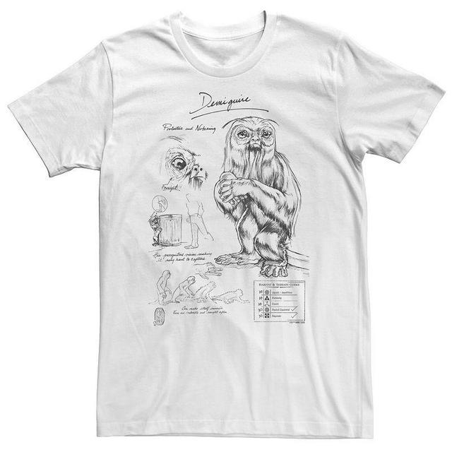 Big & Tall Fantastic Beasts - Grindelwald Demiguise Study Notebook Sketch Tee, Mens Product Image