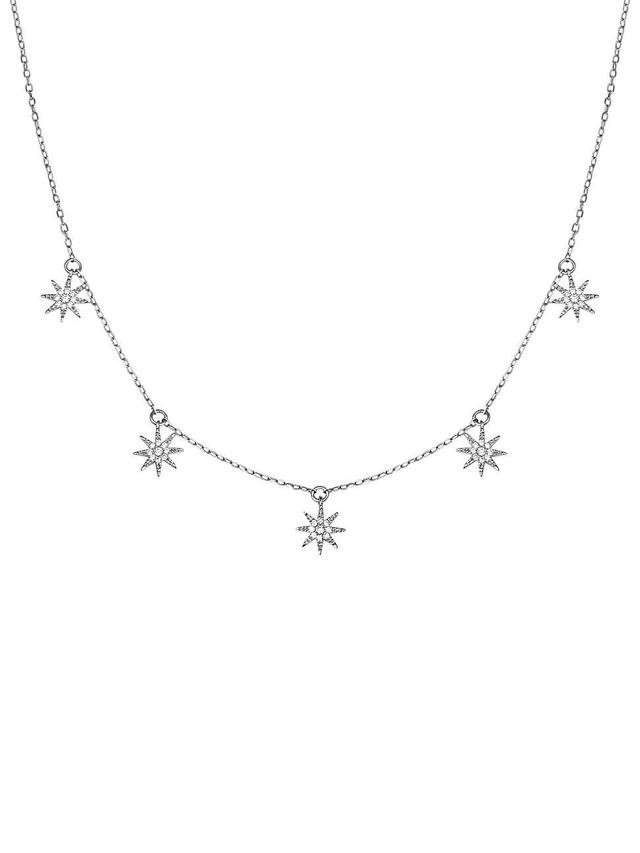 Womens Soleil 18K White Gold & Diamond Necklace Product Image