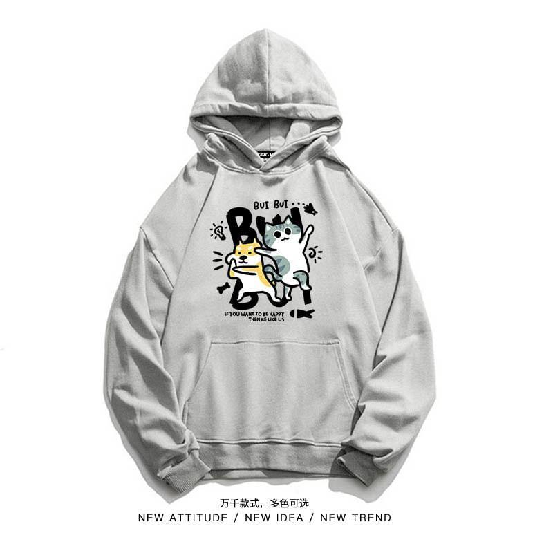 Cartoon Print Hoodie Product Image