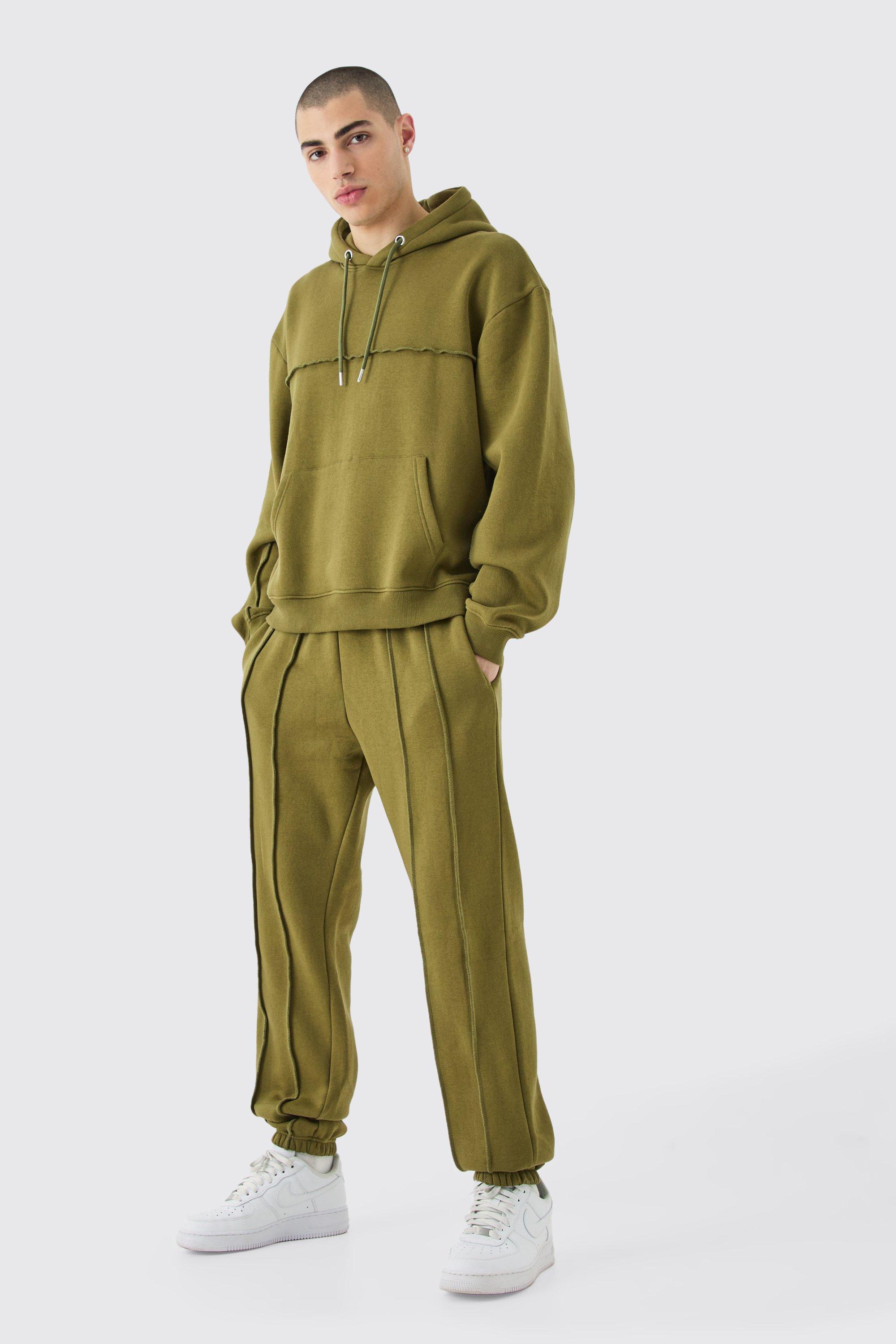 Oversized Boxy Seam Detail Tracksuit | boohooMAN USA Product Image